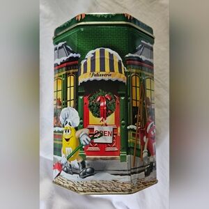 M&M's Holiday Christmas Village Series Limited Edition Tin #8 1998 *CHARITY*
